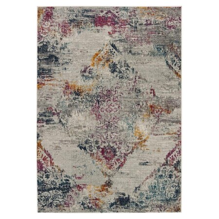 Safavieh 6 ft. 7 in. x 6 ft. 7 in. Madison Contemporary Style Square Rug - Ivory & Blue MAD159M-7SQ